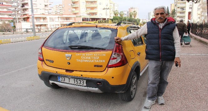 Bu taksi, gazi ve şehit ailelerine ücretsiz