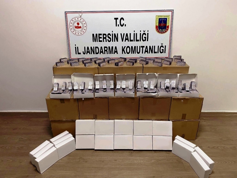  Mersin'de 2 milyon 800 bin uyuşturucu hap ele geçirildi  