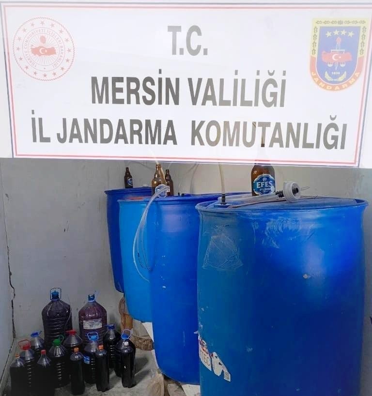  Mersin'de bin 75 litre kaçak içki ele geçirildi 