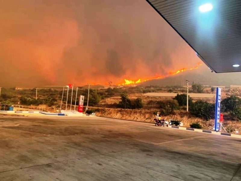 Mersin'in Aydıncık ve Silifke ilçelerinde  yangınlar sürüyor   