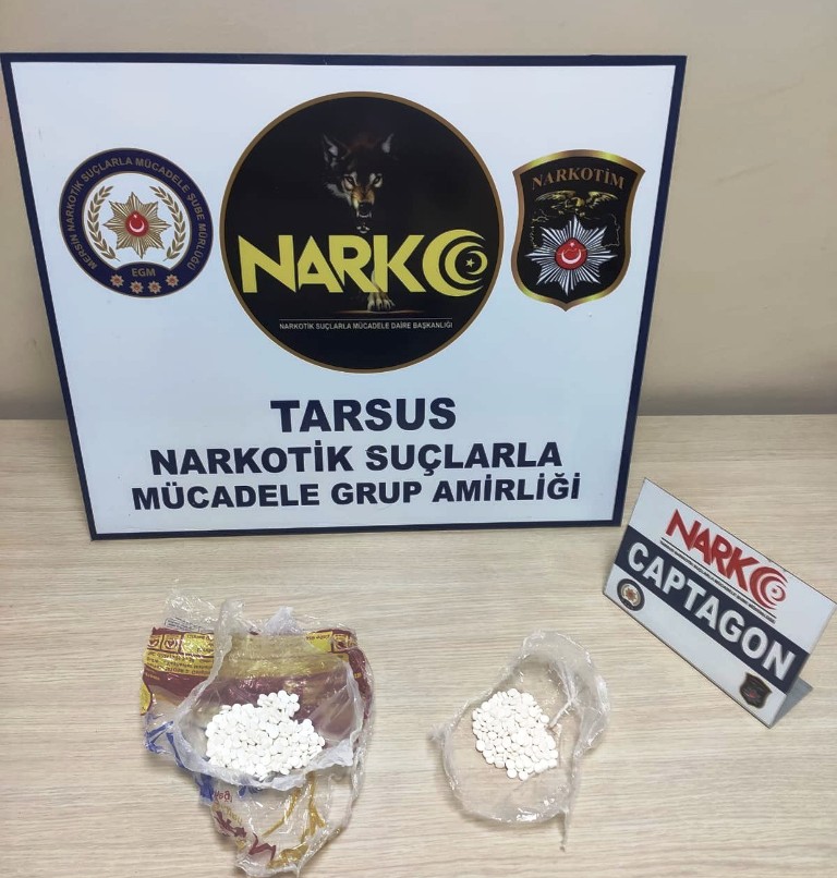  Tarsus'ta 474 uyuşturucu hap ele geçirildi 