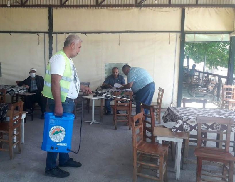 TOROSLAR BELEDİYESİ'NDEN   YAYLALARDAKİ İŞ YERLERİNE DEZENFEKSİYON