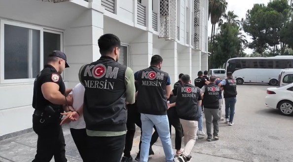 Mersin’de suç örgütüne yönelik operasyonda 16 tutuklama
