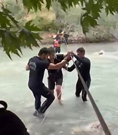  Derede mahsur kalan 7 kişi kurtarıldı
