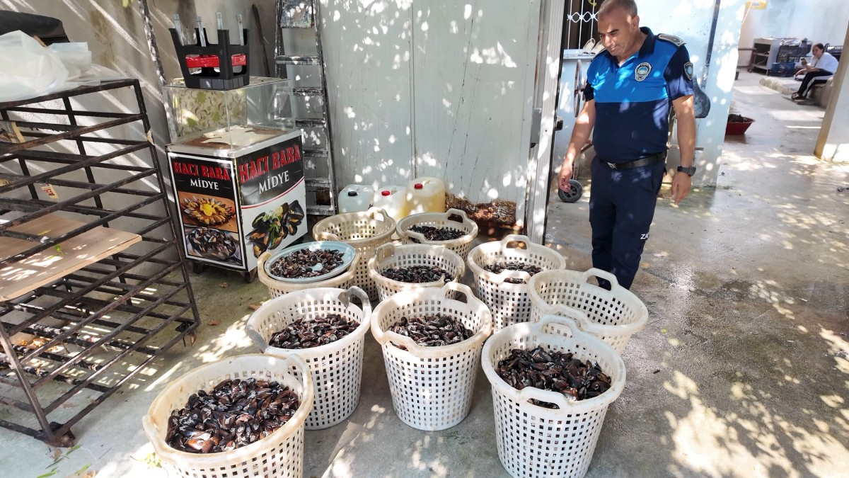 Mersin’de 200 kilo bozuk midye dolması ele geçirildi
