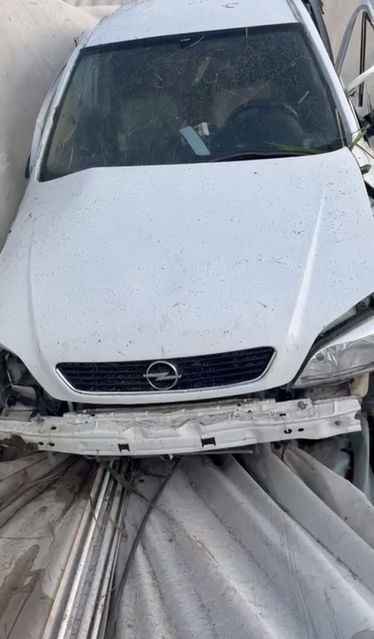 Kontrolden çıkan otomobil seraya yuvarlandı 
